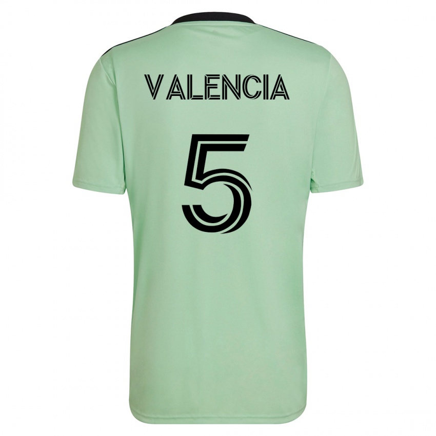 Homem Camisola Jhojan Valencia #5 Luz Verde Alternativa 2023/24 Camisa Brasil