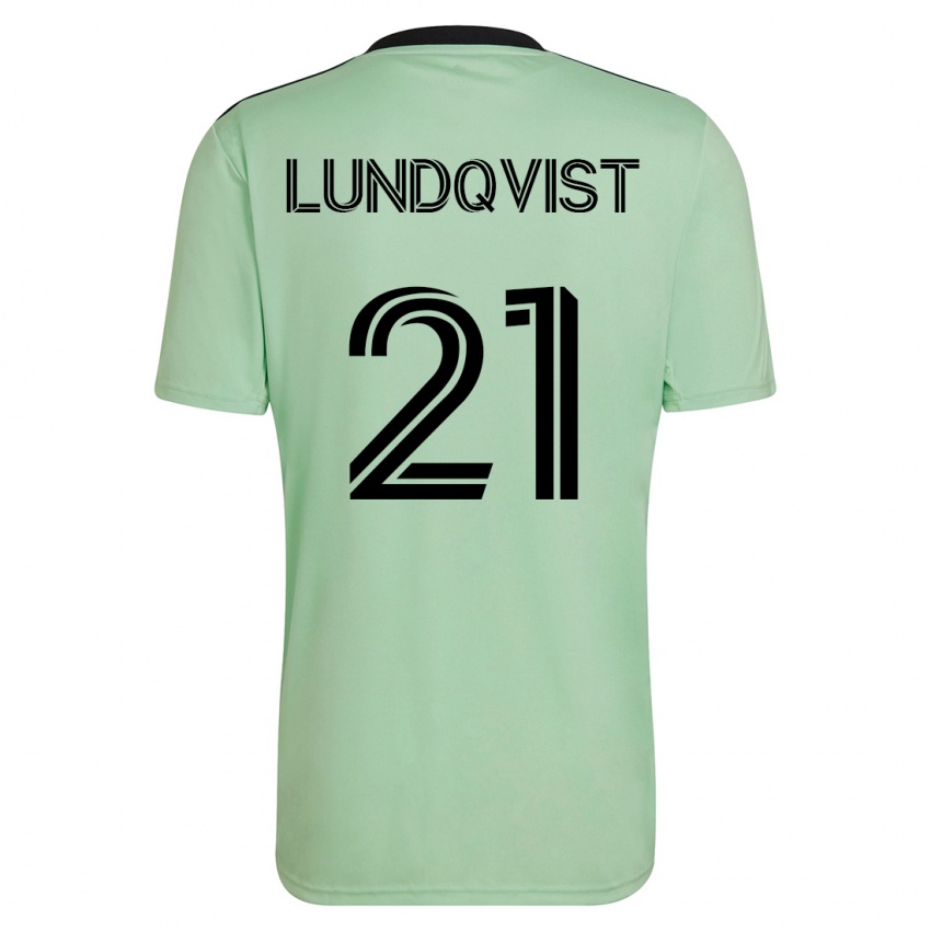 Homem Camisola Adam Lundqvist #21 Luz Verde Alternativa 2023/24 Camisa Brasil