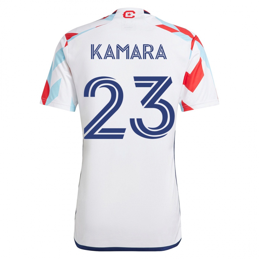 Homem Camisola Kei Kamara #23 Branco Azul Alternativa 2023/24 Camisa Brasil