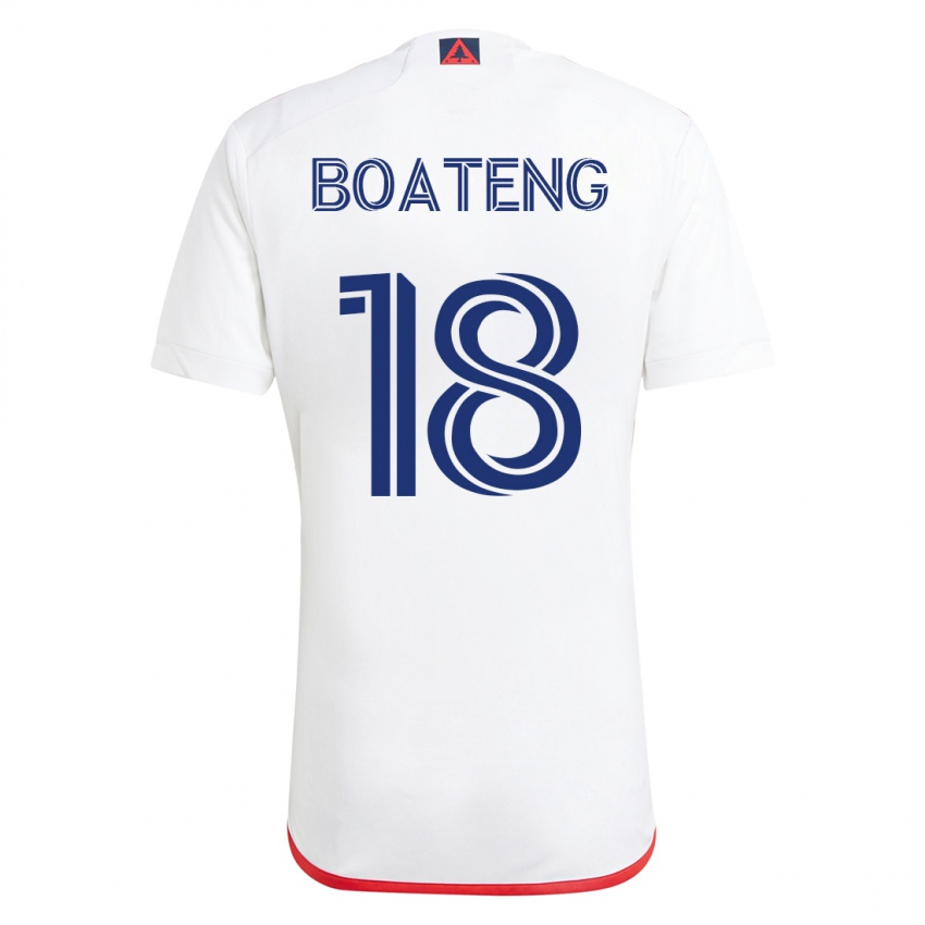 Homem Camisola Emmanuel Boateng #18 Branco Vermelho Alternativa 2023/24 Camisa Brasil
