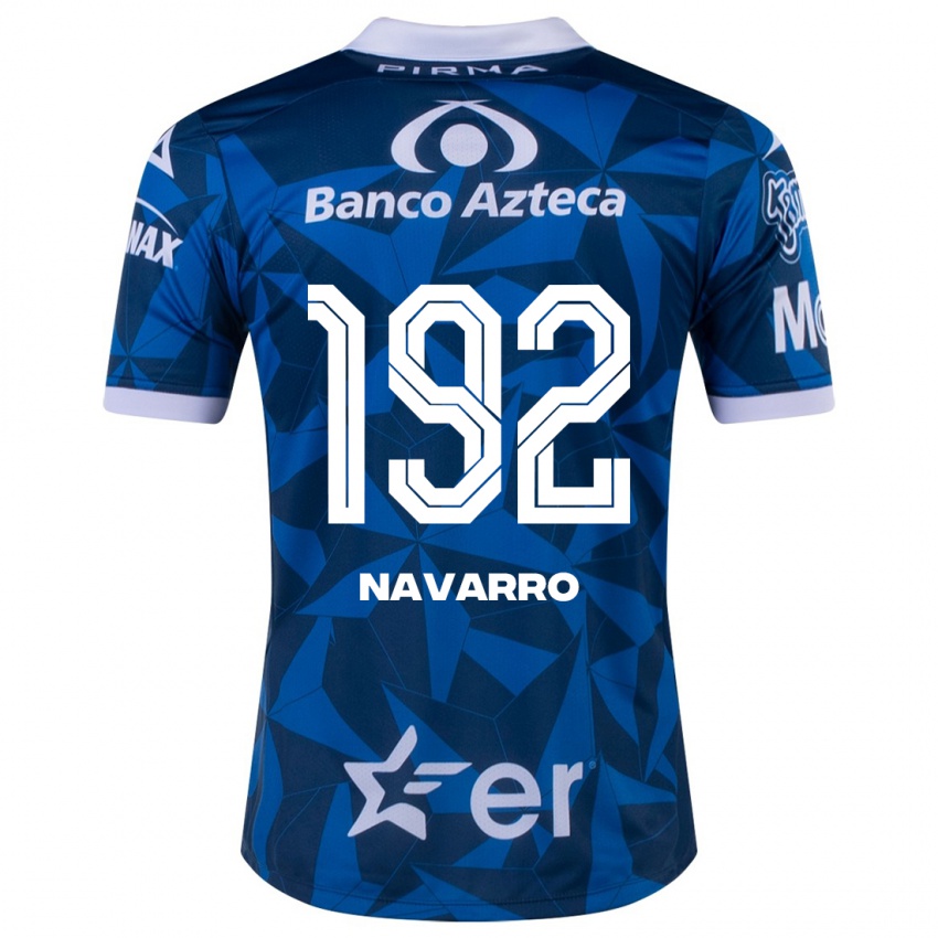 Homem Camisola Eduardo Navarro #192 Azul Alternativa 2023/24 Camisa Brasil