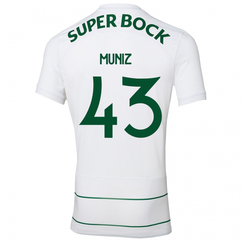 Homem Camisola João Muniz #43 Branco Alternativa 2023/24 Camisa Brasil