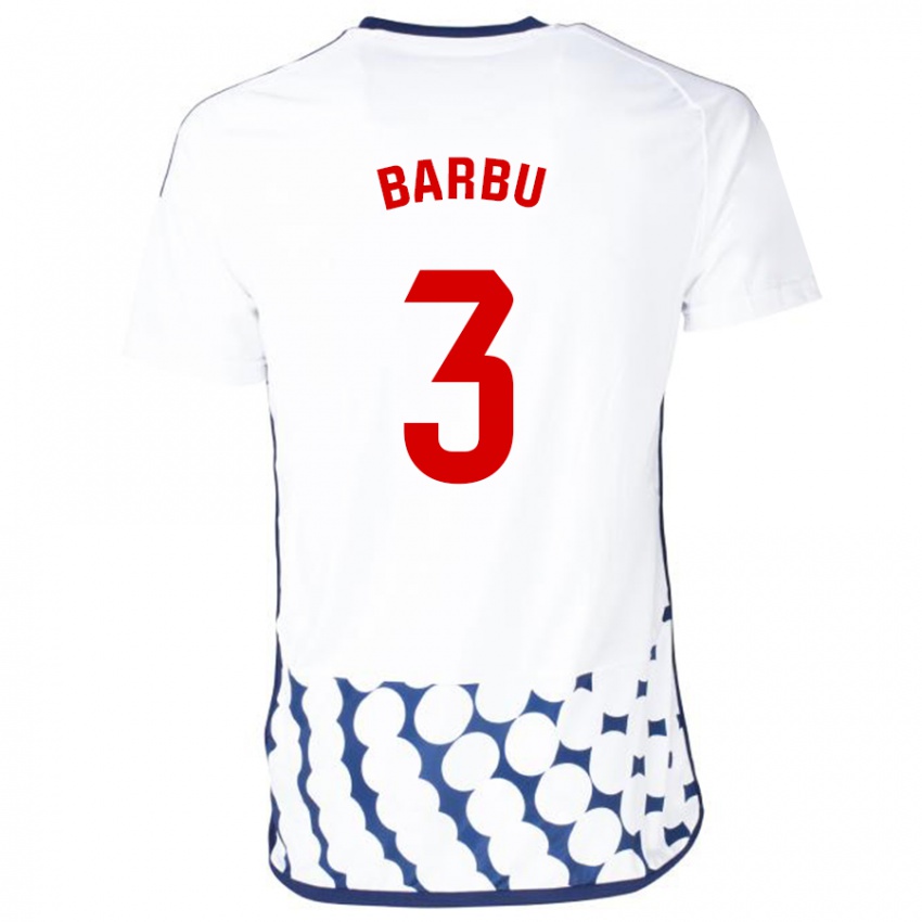 Homem Camisola Álex Barbu #3 Branco Alternativa 2023/24 Camisa Brasil