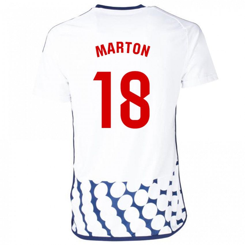 Homem Camisola Javier Marton #18 Branco Alternativa 2023/24 Camisa Brasil