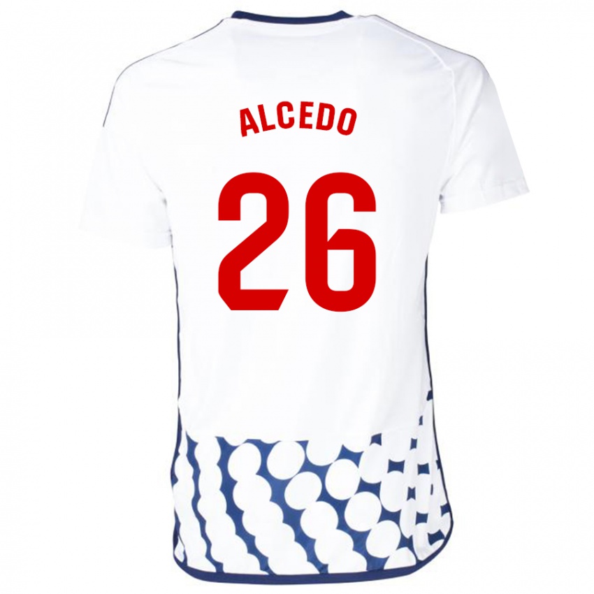 Homem Camisola Juan María Alcedo #26 Branco Alternativa 2023/24 Camisa Brasil