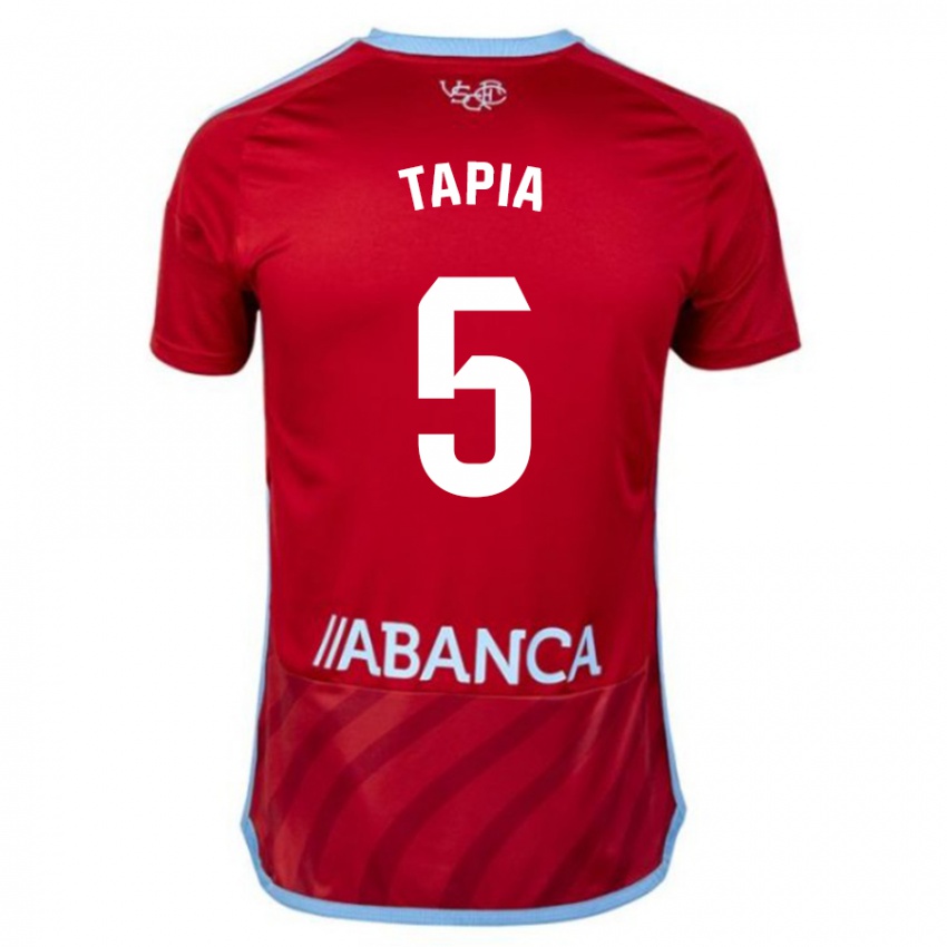 Homem Camisola Renato Tapia #5 Vermelho Alternativa 2023/24 Camisa Brasil