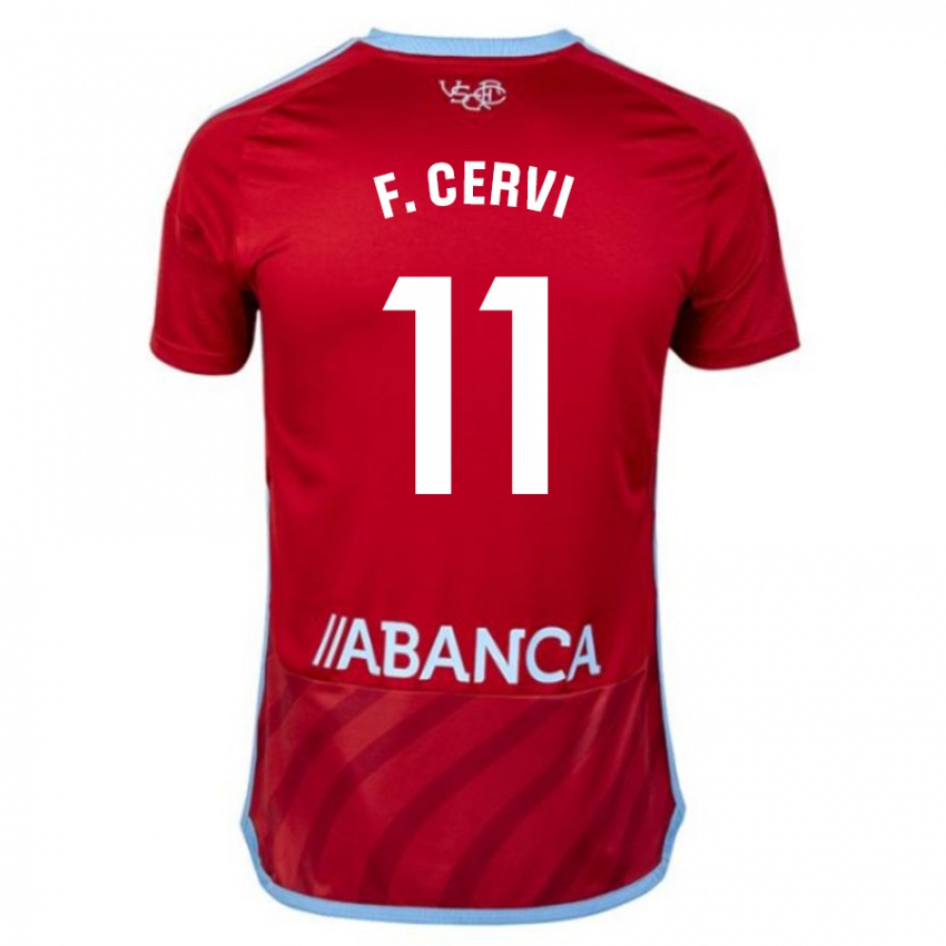 Homem Camisola Franco Cervi #11 Vermelho Alternativa 2023/24 Camisa Brasil