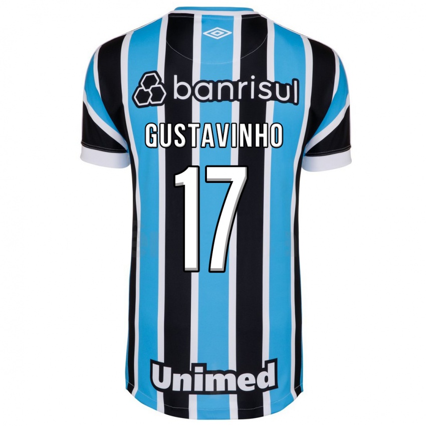 Mulher Camisola Gustavinho #17 Azul Principal 2023/24 Camisa Brasil