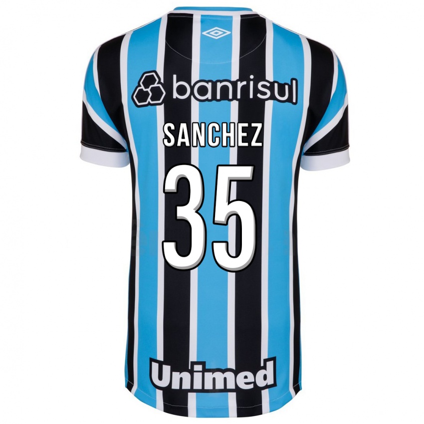 Mulher Camisola Lari Sanchez #35 Azul Principal 2023/24 Camisa Brasil