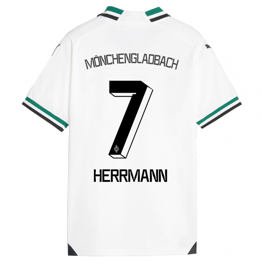 Mulher Camisola Patrick Herrmann #7 Branco Verde Principal 2023/24 Camisa Brasil