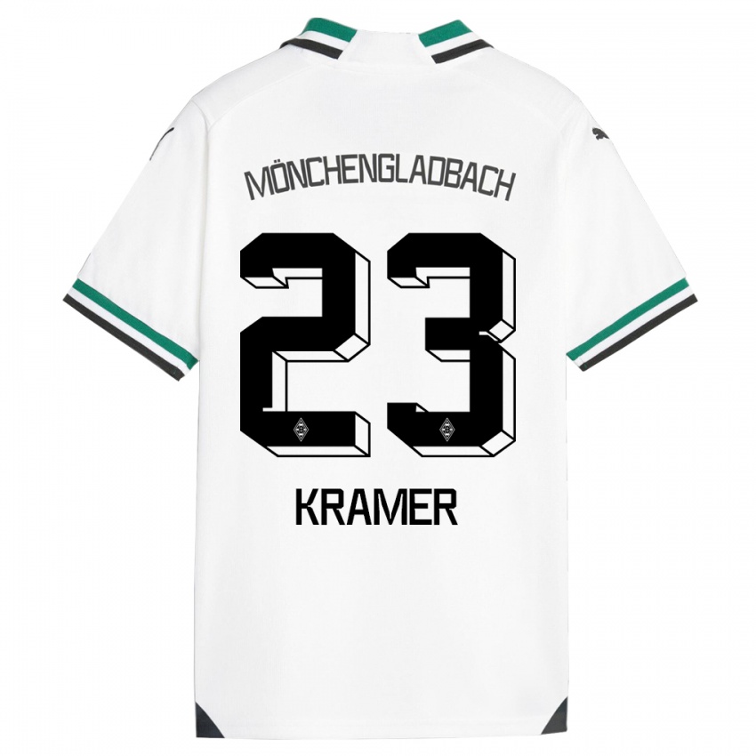 Mulher Camisola Christoph Kramer #23 Branco Verde Principal 2023/24 Camisa Brasil