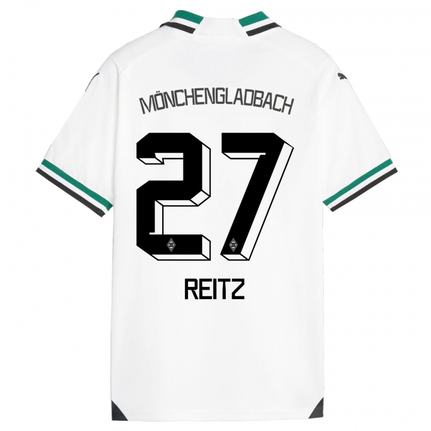 Mulher Camisola Rocco Reitz #27 Branco Verde Principal 2023/24 Camisa Brasil