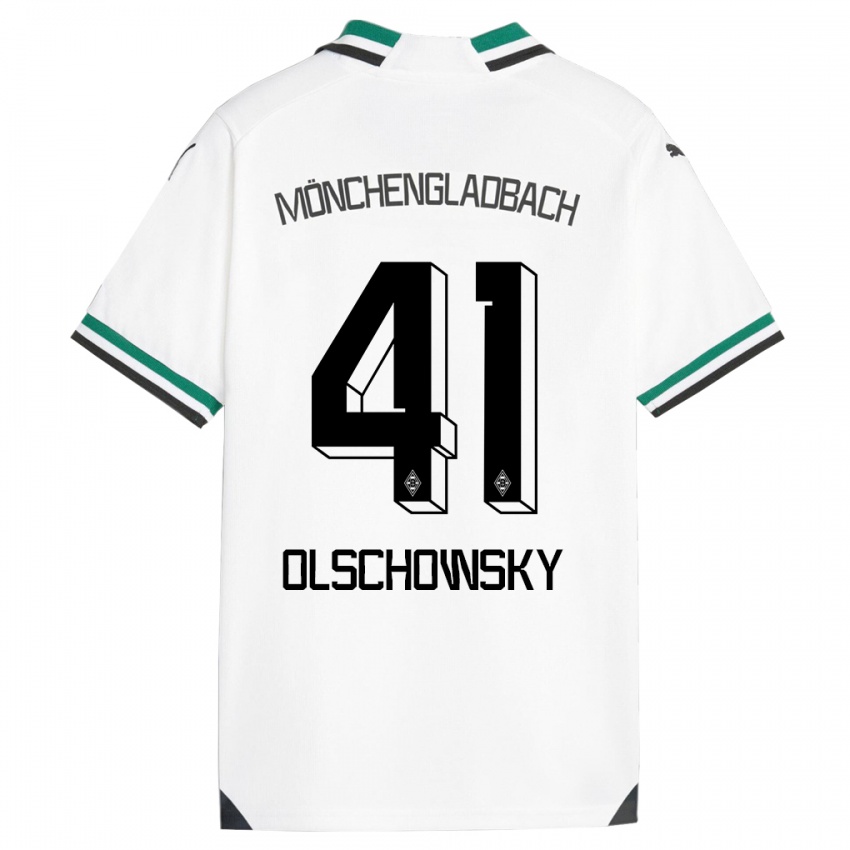 Mulher Camisola Jan Olschowsky #41 Branco Verde Principal 2023/24 Camisa Brasil
