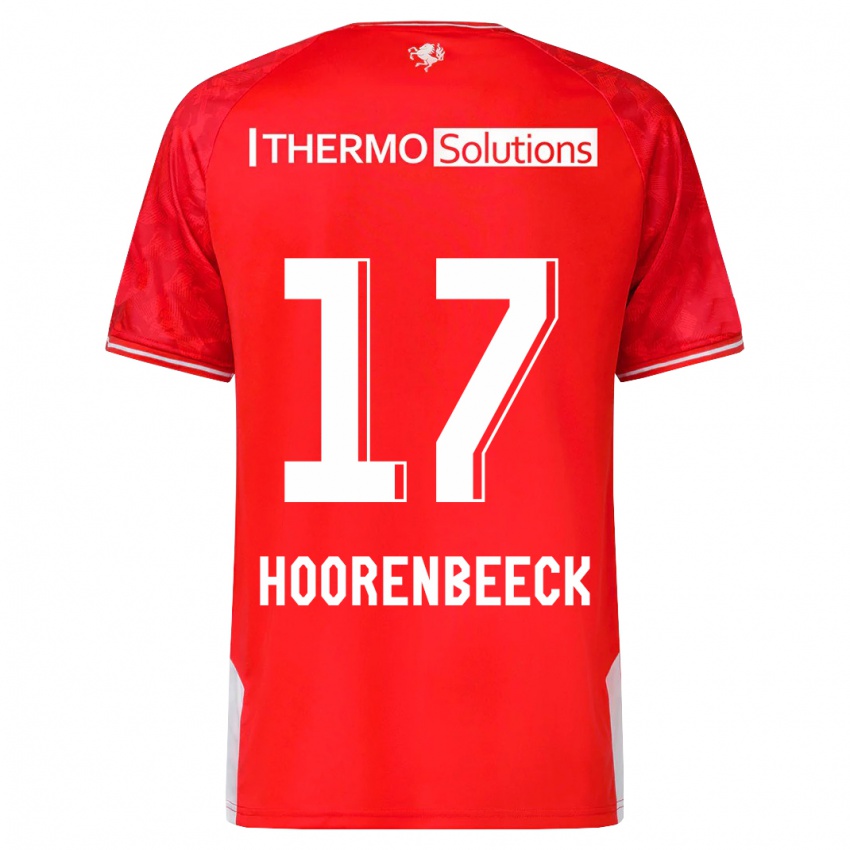 Mulher Camisola Alec Van Hoorenbeeck #17 Vermelho Principal 2023/24 Camisa Brasil