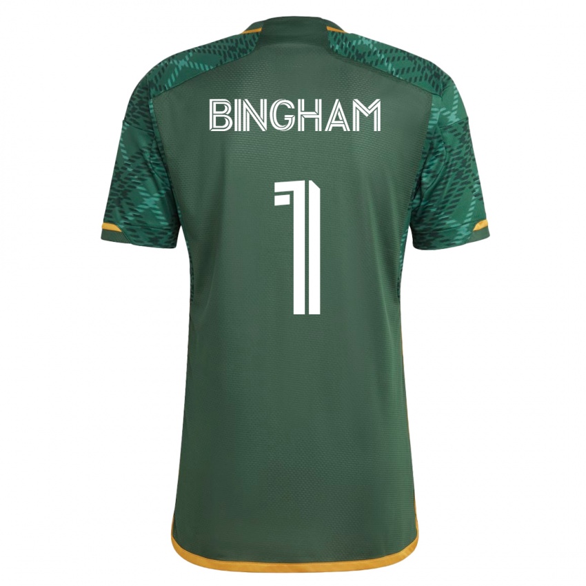 Mulher Camisola David Bingham #1 Verde Principal 2023/24 Camisa Brasil