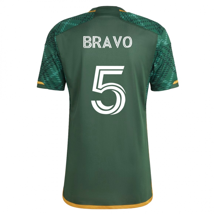 Mulher Camisola Claudio Bravo #5 Verde Principal 2023/24 Camisa Brasil