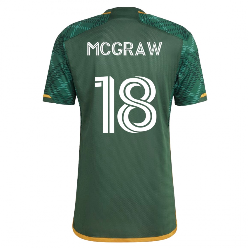 Mulher Camisola Zac Mcgraw #18 Verde Principal 2023/24 Camisa Brasil