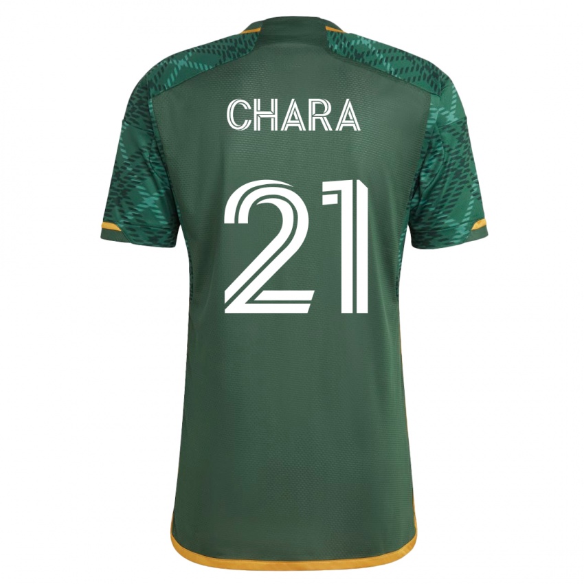 Mulher Camisola Diego Chará #21 Verde Principal 2023/24 Camisa Brasil