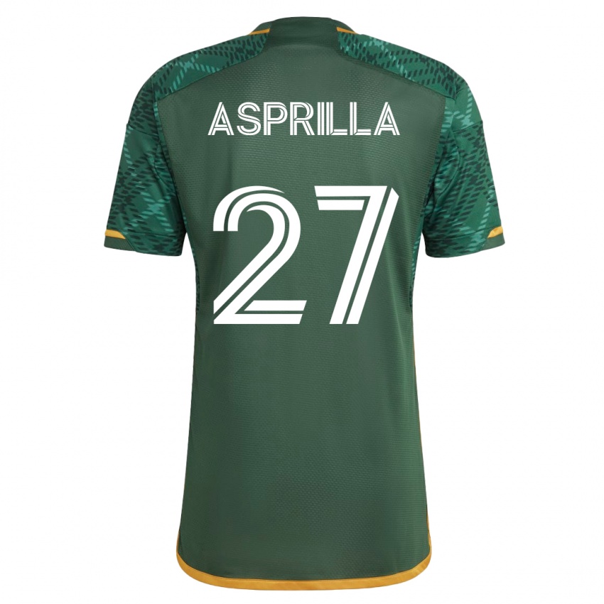 Mulher Camisola Dairon Asprilla #27 Verde Principal 2023/24 Camisa Brasil