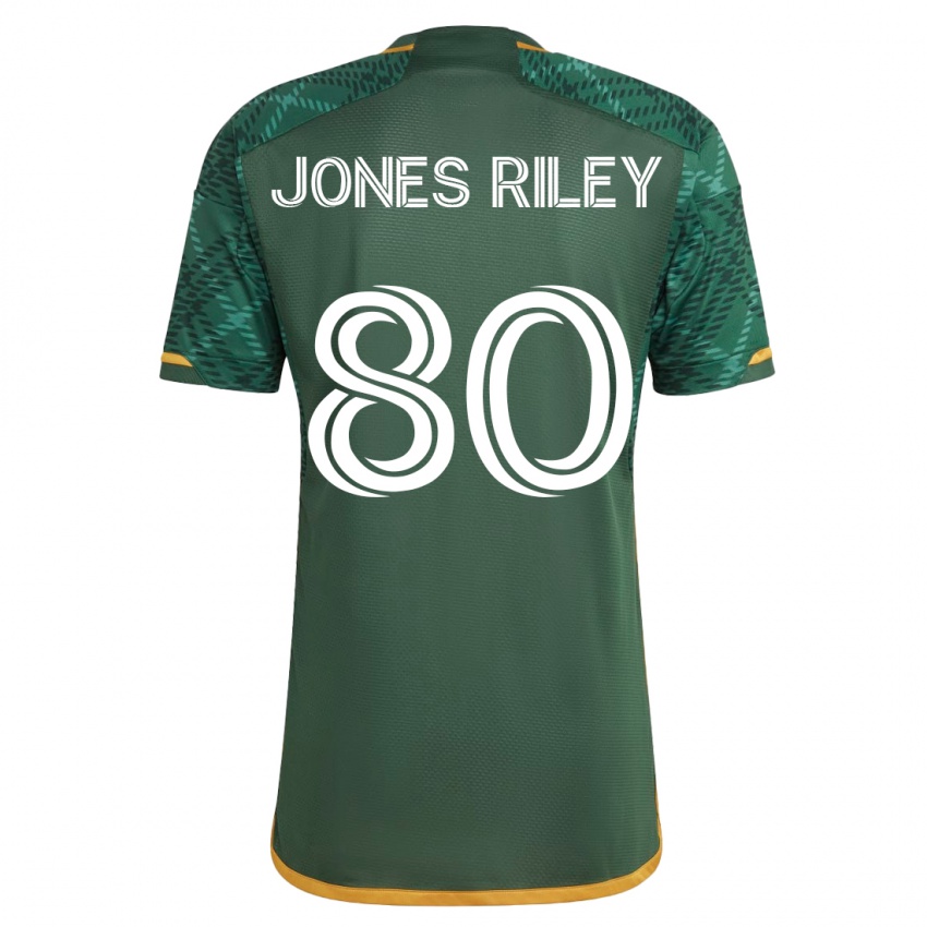 Mulher Camisola Jaden Jones-Riley #80 Verde Principal 2023/24 Camisa Brasil