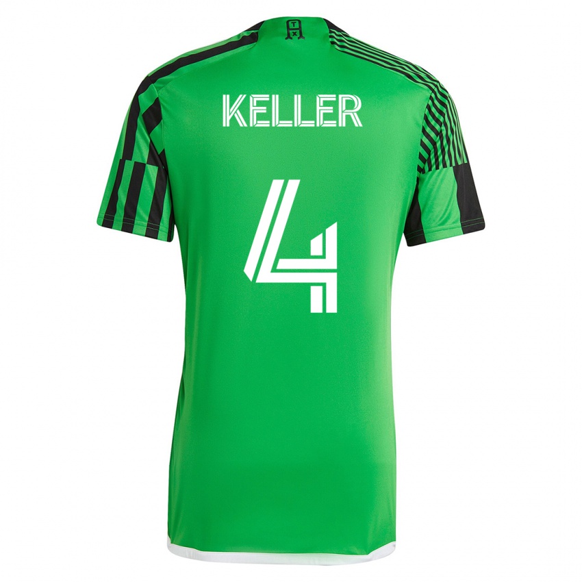 Mulher Camisola Kipp Keller #4 Verde Preto Principal 2023/24 Camisa Brasil