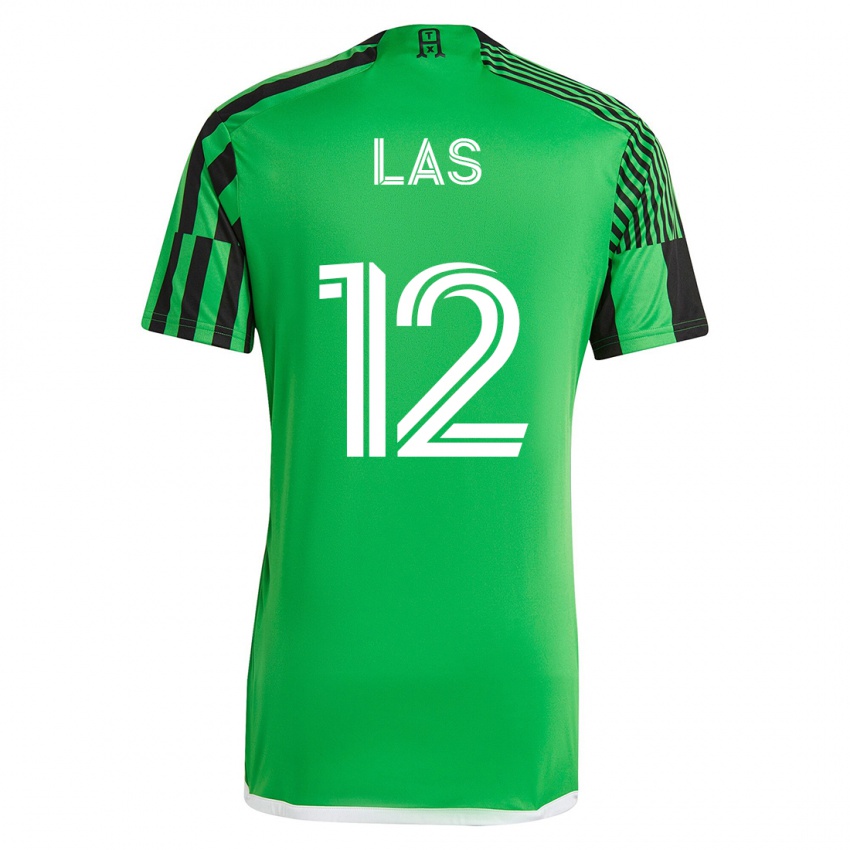 Mulher Camisola Damian Las #12 Verde Preto Principal 2023/24 Camisa Brasil