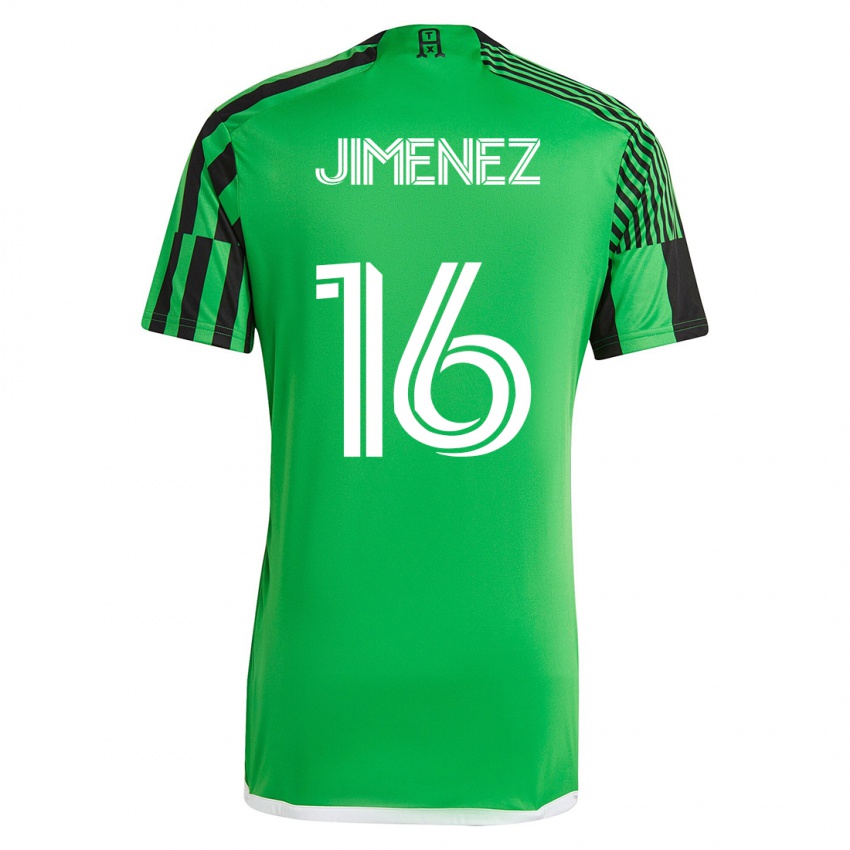 Mulher Camisola Héctor Jiménez #16 Verde Preto Principal 2023/24 Camisa Brasil