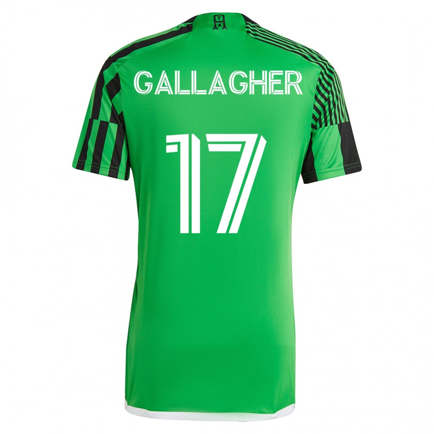 Mulher Camisola Jon Gallagher #17 Verde Preto Principal 2023/24 Camisa Brasil