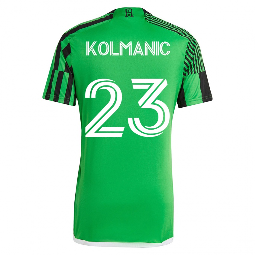 Mulher Camisola Zan Kolmanic #23 Verde Preto Principal 2023/24 Camisa Brasil