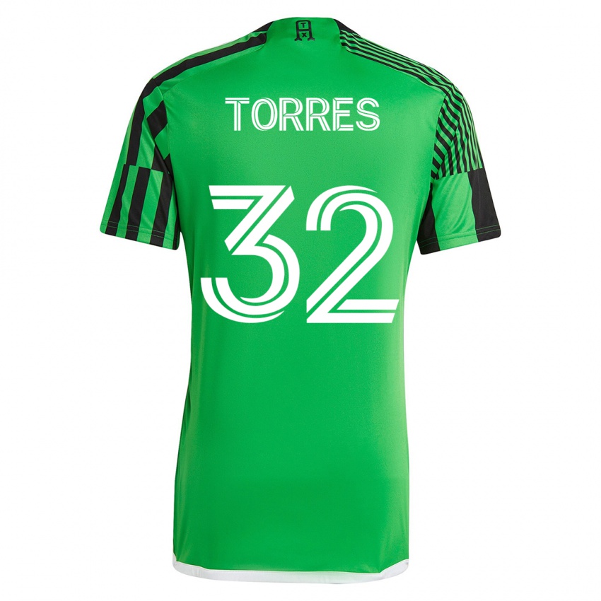 Mulher Camisola Ervin Torres #32 Verde Preto Principal 2023/24 Camisa Brasil