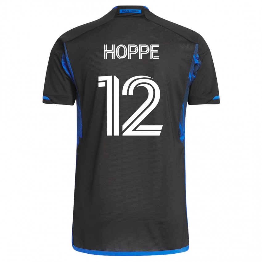 Mulher Camisola Matthew Hoppe #12 Azul Preto Principal 2023/24 Camisa Brasil