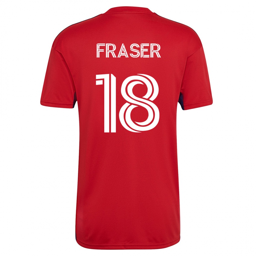 Mulher Camisola Liam Fraser #18 Vermelho Principal 2023/24 Camisa Brasil