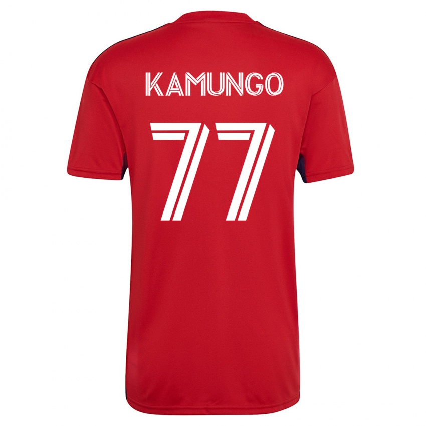 Mulher Camisola Bernard Kamungo #77 Vermelho Principal 2023/24 Camisa Brasil