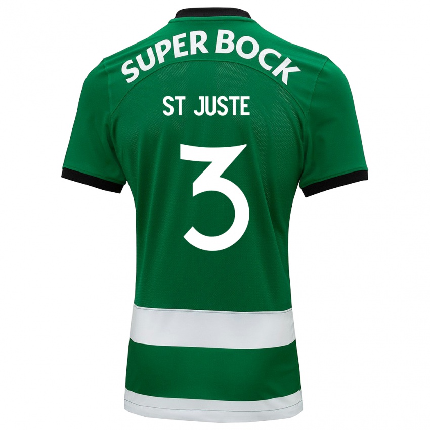 Mulher Camisola Jerry St. Juste #3 Verde Principal 2023/24 Camisa Brasil