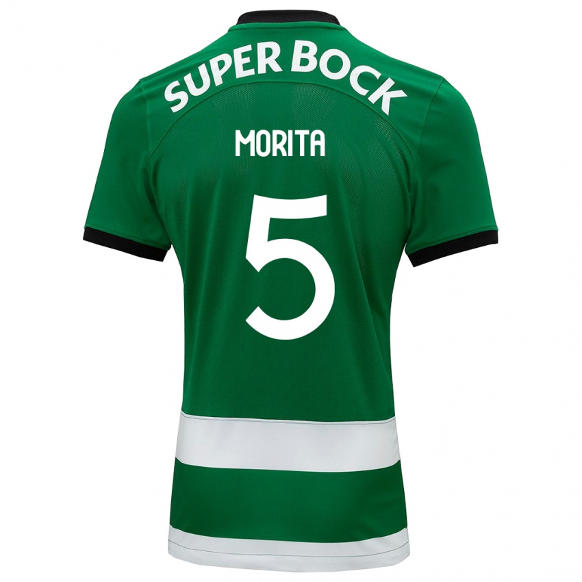 Mulher Camisola Hidemasa Morita #5 Verde Principal 2023/24 Camisa Brasil