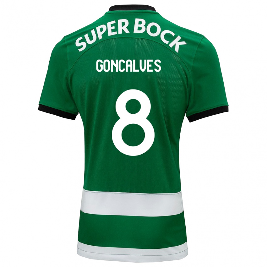 Mulher Camisola Pedro Goncalves #8 Verde Principal 2023/24 Camisa Brasil