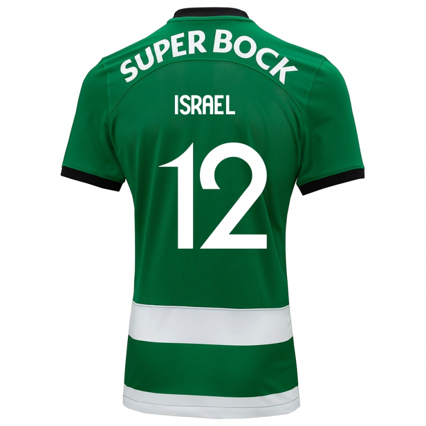 Mulher Camisola Franco Israel #12 Verde Principal 2023/24 Camisa Brasil