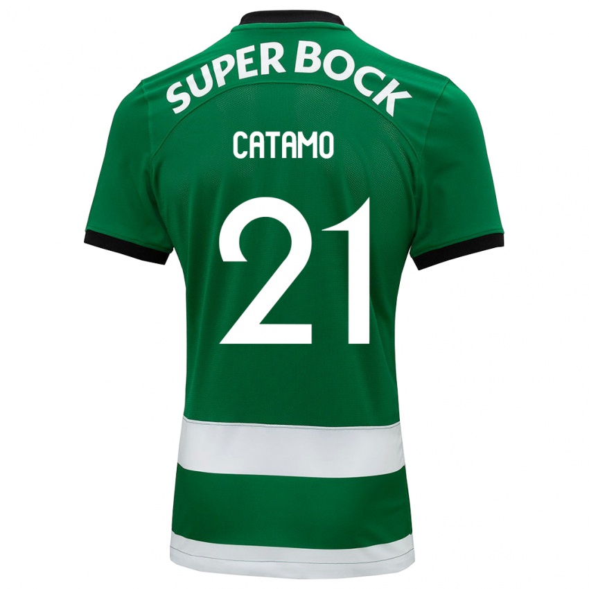 Mulher Camisola Geny Catamo #21 Verde Principal 2023/24 Camisa Brasil