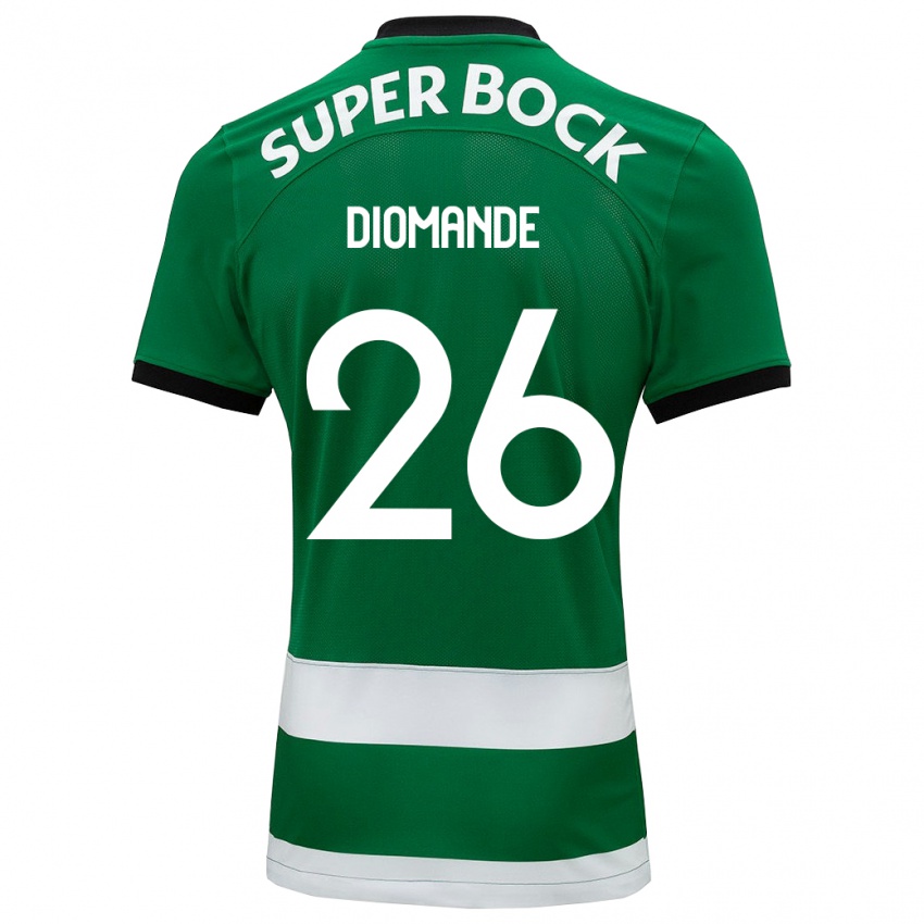 Mulher Camisola Ousmane Diomande #26 Verde Principal 2023/24 Camisa Brasil