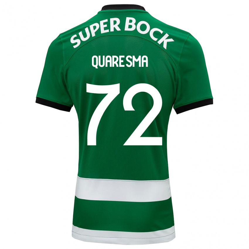Mulher Camisola Eduardo Quaresma #72 Verde Principal 2023/24 Camisa Brasil
