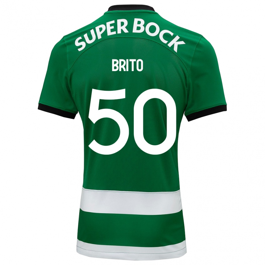 Mulher Camisola Alexandre Brito #50 Verde Principal 2023/24 Camisa Brasil