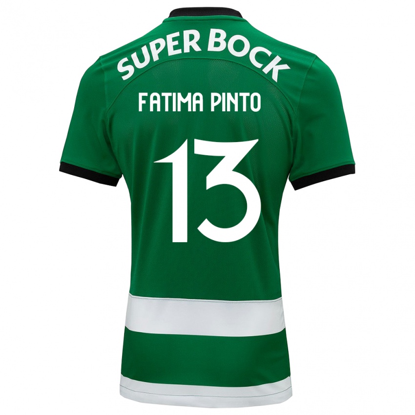 Mulher Camisola Fátima Alexandra Figueira Pinto #13 Verde Principal 2023/24 Camisa Brasil