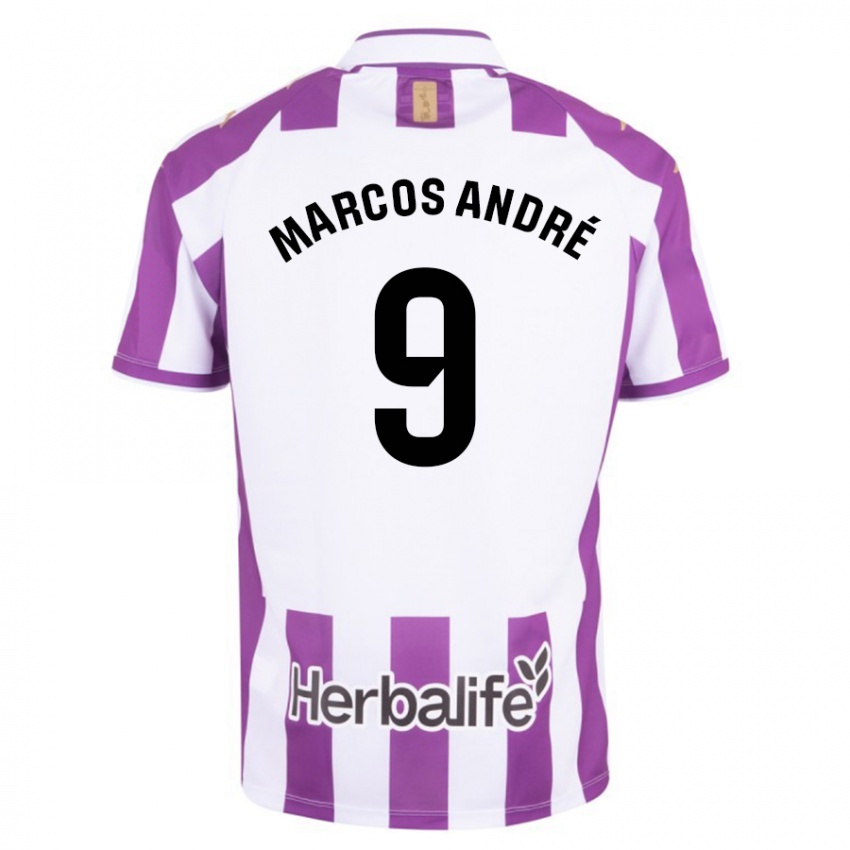 Mulher Camisola Marcos Andre #9 Roxo Principal 2023/24 Camisa Brasil