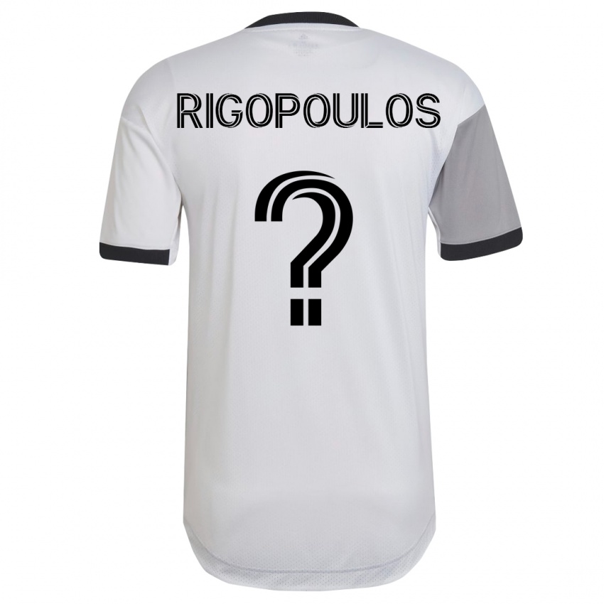 Mulher Camisola Theo Rigopoulos #0 Branco Alternativa 2023/24 Camisa Brasil