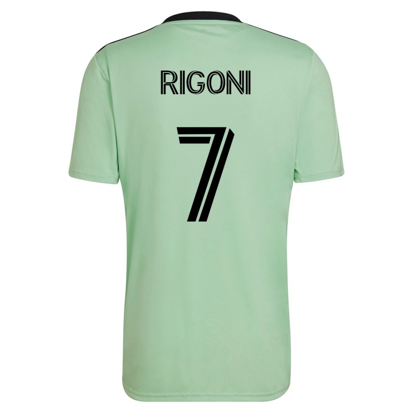 Mulher Camisola Emiliano Rigoni #7 Luz Verde Alternativa 2023/24 Camisa Brasil