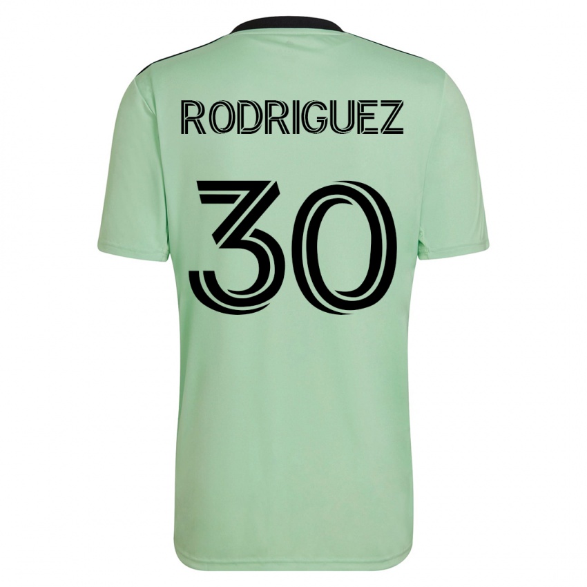 Mulher Camisola Memo Rodríguez #30 Luz Verde Alternativa 2023/24 Camisa Brasil