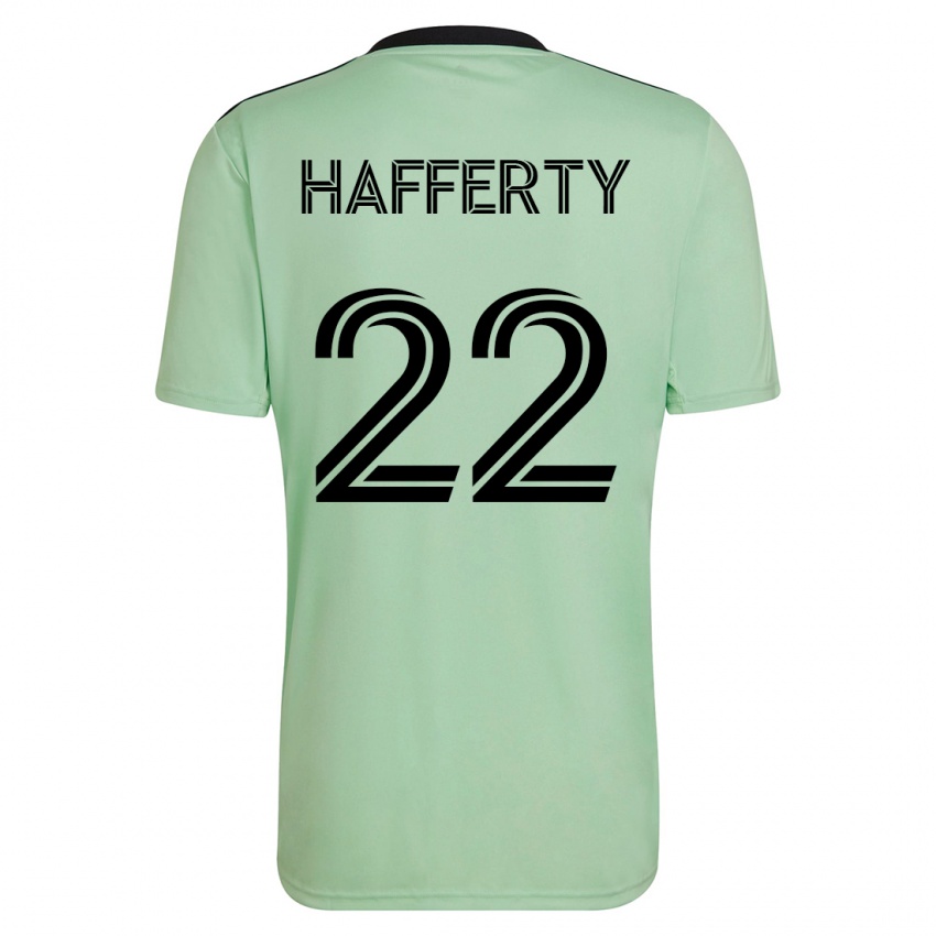 Mulher Camisola Joe Hafferty #22 Luz Verde Alternativa 2023/24 Camisa Brasil