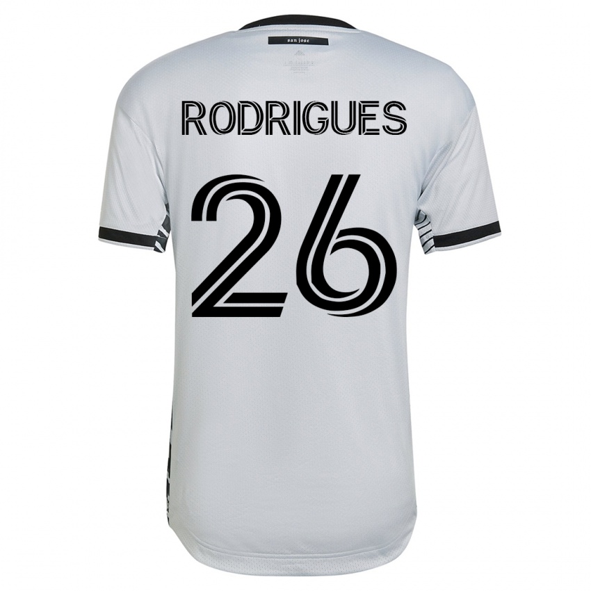 Mulher Camisola Rodrigues #26 Branco Alternativa 2023/24 Camisa Brasil