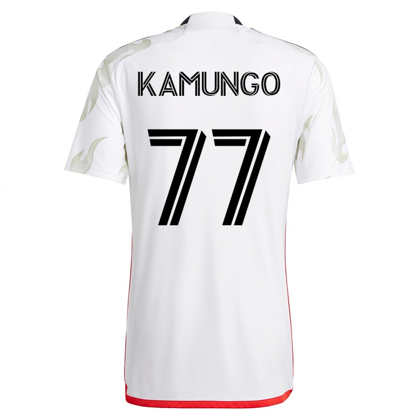 Mulher Camisola Bernard Kamungo #77 Branco Alternativa 2023/24 Camisa Brasil