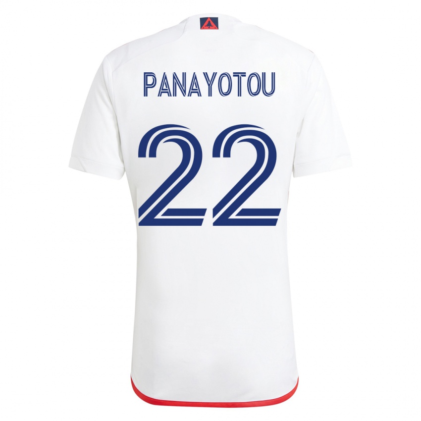 Mulher Camisola Jack Panayotou #22 Branco Vermelho Alternativa 2023/24 Camisa Brasil